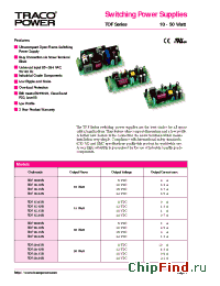 Datasheet TOF15-12S manufacturer Traco