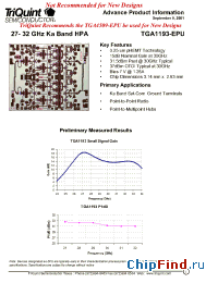 Datasheet TGA1193-EPU manufacturer TriQuint