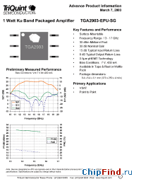 Datasheet TGA2903-EPU-SG manufacturer TriQuint