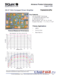 Datasheet TGA4510 manufacturer TriQuint