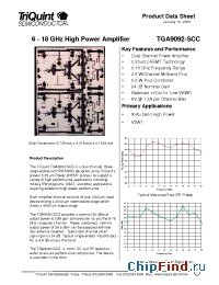 Datasheet TGA9092-SCC manufacturer TriQuint