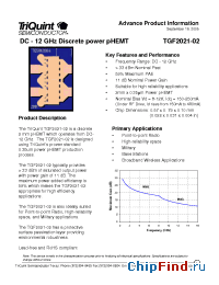 Datasheet TGF2021-02 manufacturer TriQuint