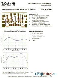 Datasheet TGS4301-EPU manufacturer TriQuint