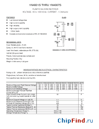 Datasheet 1N4001S manufacturer Transys 