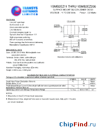 Datasheet 1SMB2EZ110 manufacturer Transys 