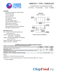 Datasheet 1SMB3EZ12 manufacturer Transys 