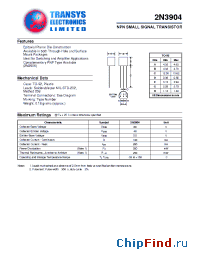 Datasheet 2N3904 manufacturer Transys 