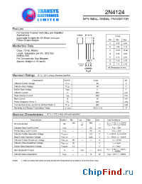 Datasheet 2N4124 manufacturer Transys 