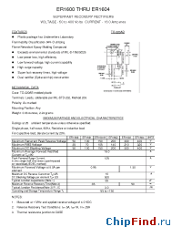 Datasheet ER1601 manufacturer Transys 