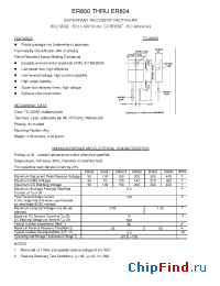 Datasheet ER803 manufacturer Transys 