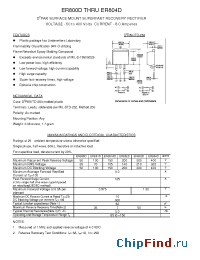 Datasheet ER804D manufacturer Transys 
