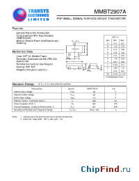 Datasheet MMBT2907A manufacturer Transys 