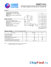 Datasheet MMBT4401 manufacturer Transys 