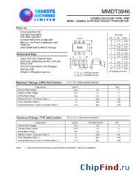 Datasheet MMDT3946 manufacturer Transys 