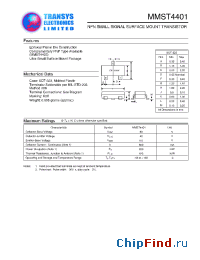 Datasheet MMST4401 manufacturer Transys 