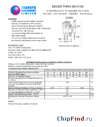 Datasheet SB1040 manufacturer Transys 