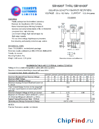 Datasheet SB16100F manufacturer Transys 