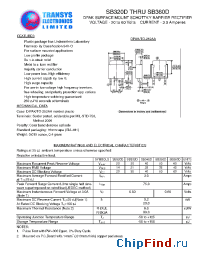 Datasheet SB320D manufacturer Transys 