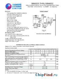Datasheet SB660DC manufacturer Transys 