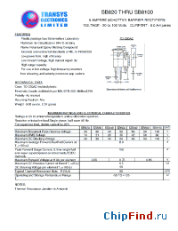 Datasheet SB820 manufacturer Transys 