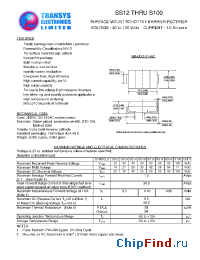 Datasheet SS18 manufacturer Transys 