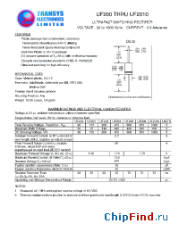 Datasheet UF202 manufacturer Transys 