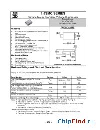 Datasheet 1.5SMC110A manufacturer TSC