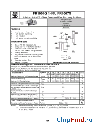 Datasheet FR1003G manufacturer TSC