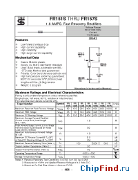 Datasheet FR151S manufacturer TSC