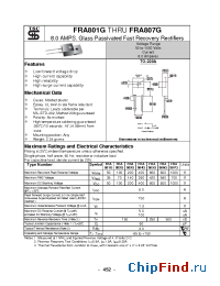 Datasheet FRA802G manufacturer TSC