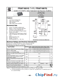 Datasheet FRAF1601G manufacturer TSC
