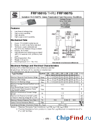 Datasheet FRF1601G manufacturer TSC