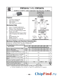 Datasheet FRF501G manufacturer TSC