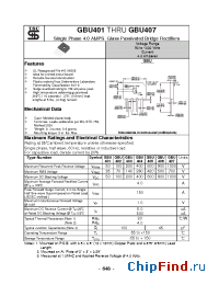 Datasheet GBU403 manufacturer TSC