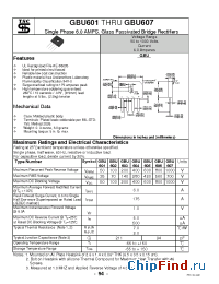 Datasheet GBU603 manufacturer TSC