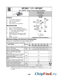 Datasheet GP1601 manufacturer TSC