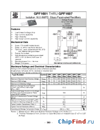 Datasheet GPF1605 manufacturer TSC