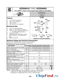 Datasheet HER0801G manufacturer TSC