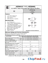 Datasheet HER804G manufacturer TSC