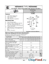 Datasheet HERA801G manufacturer TSC
