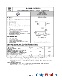 Datasheet P6SMB100A manufacturer TSC