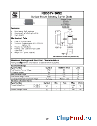 Datasheet RB551V-30S2 manufacturer TSC