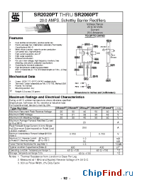 Datasheet SR2060PT manufacturer TSC