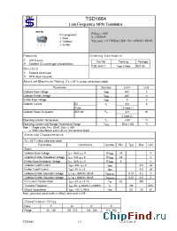 Datasheet TSB1664CYP manufacturer TSC