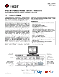 Datasheet IP2012/PQ80-120 manufacturer Ubicom