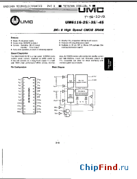 Datasheet UM6116-25 manufacturer UMC