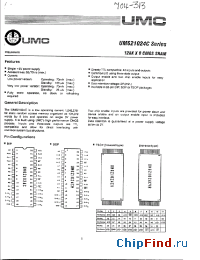 Datasheet UM621024C-10L manufacturer UMC