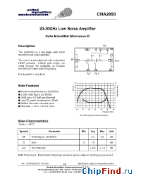 Datasheet CHA2093-99F manufacturer UMS