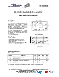 Datasheet CHA2098b-99F manufacturer UMS