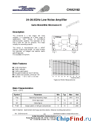Datasheet CHA2192-99F/00 manufacturer UMS